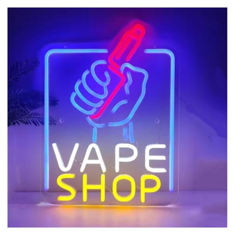 Vaping Store - Неоновая вывеска для вейп-шопа: Светодиодный светильник