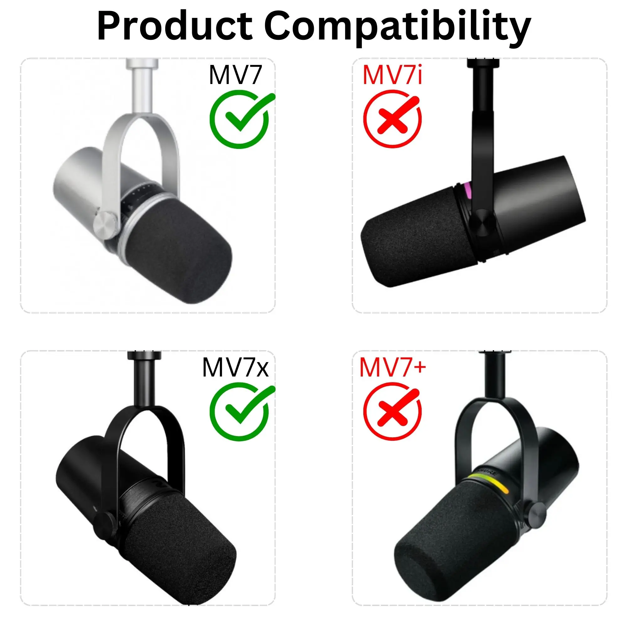 Сменный поролоновый ветрозащит – обзор и цена Shure Mic Mv7