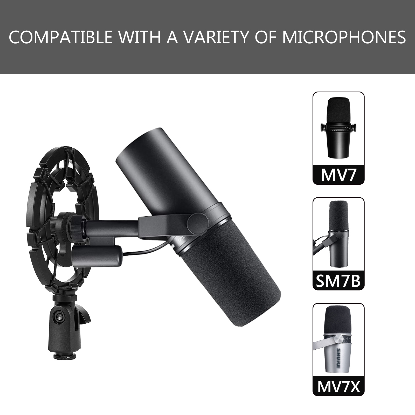 Антивибрационный держатель для – обзор и цена Shure Mic Mv7
