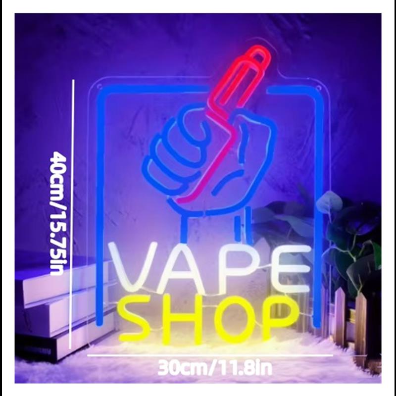 Неоновая вывеска для вейп-шопа – обзор и цена Vaping Store