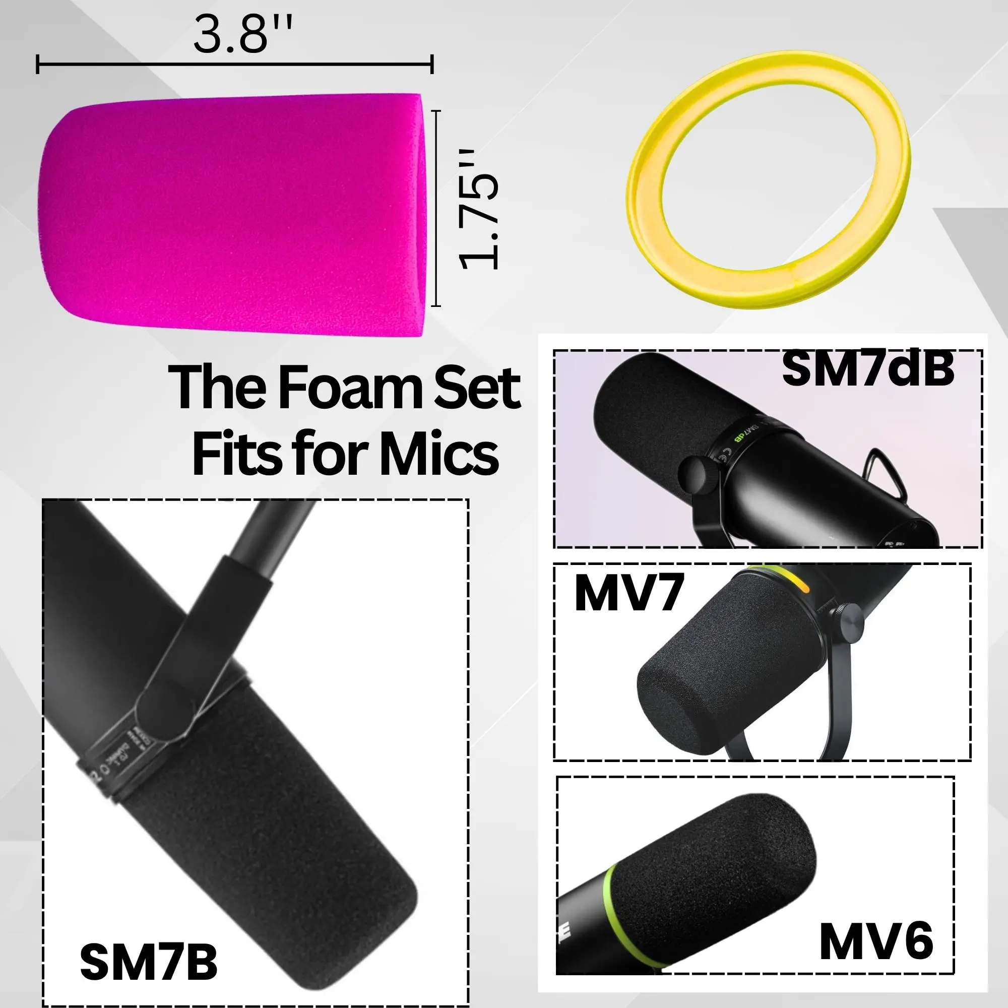 Ветрозащитный экран и поролон  – обзор и цена Shure Mic Sm7B