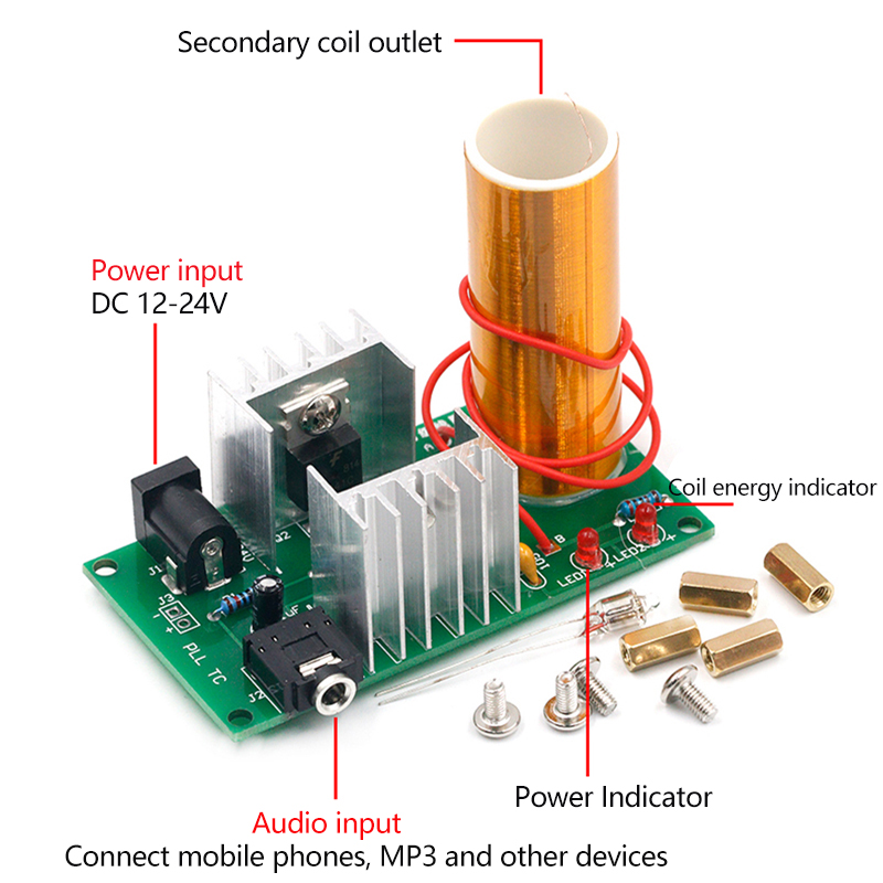 Мини-катушка Тесла DIY Электро – обзор и цена Coil Building Kit
